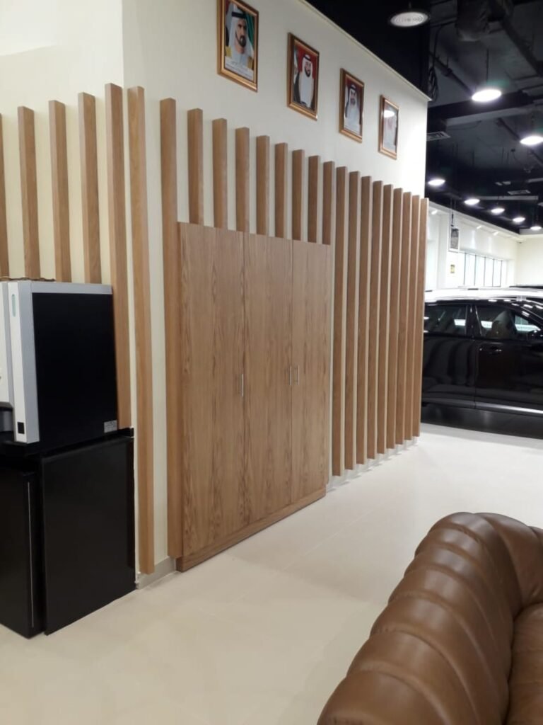 Cabinetry with Wooden Slats