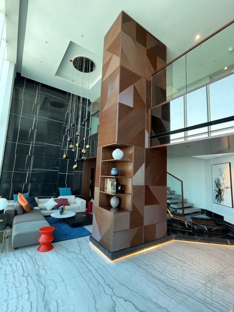 Stylish Wood Clad Columns